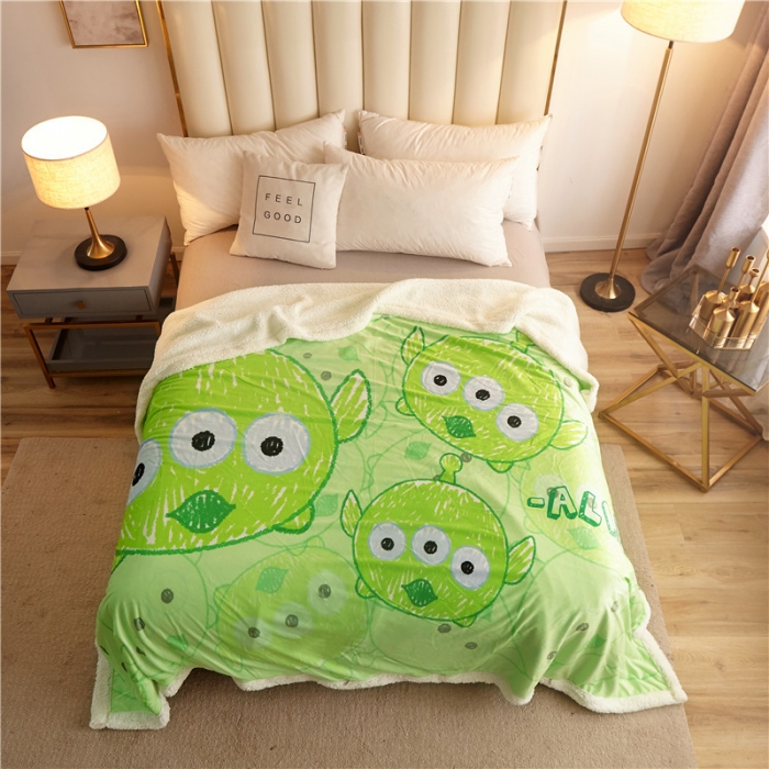 91家纺网 家纺一手货源 找家纺 北纬27度 2020新款羊羔绒多功能毯被套双用 小怪兽