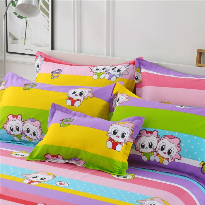 91家纺网 家纺一手货源 找家纺 雨萝家纺 2020新款纯棉印花四件套 可爱小宝贝