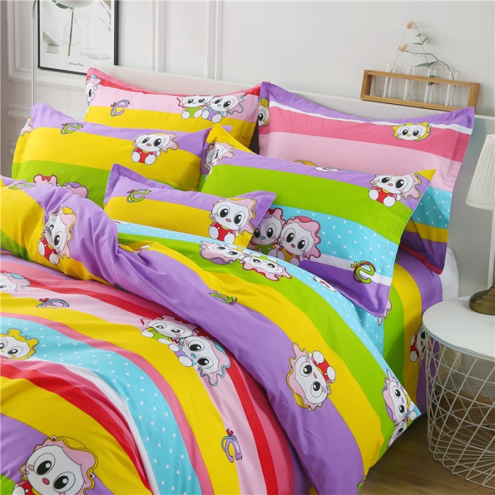 91家纺网 家纺一手货源 找家纺 雨萝家纺 2020新款纯棉印花四件套 可爱小宝贝