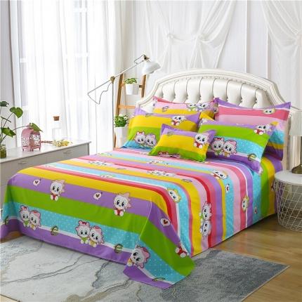 雨萝家纺 2020新款纯棉印花床单 可爱小宝贝