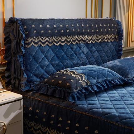 91家纺网 家纺一手货源 找家纺 （总）情恒家纺 2025法莱绒贵族风范全包床头罩大靠背靠垫