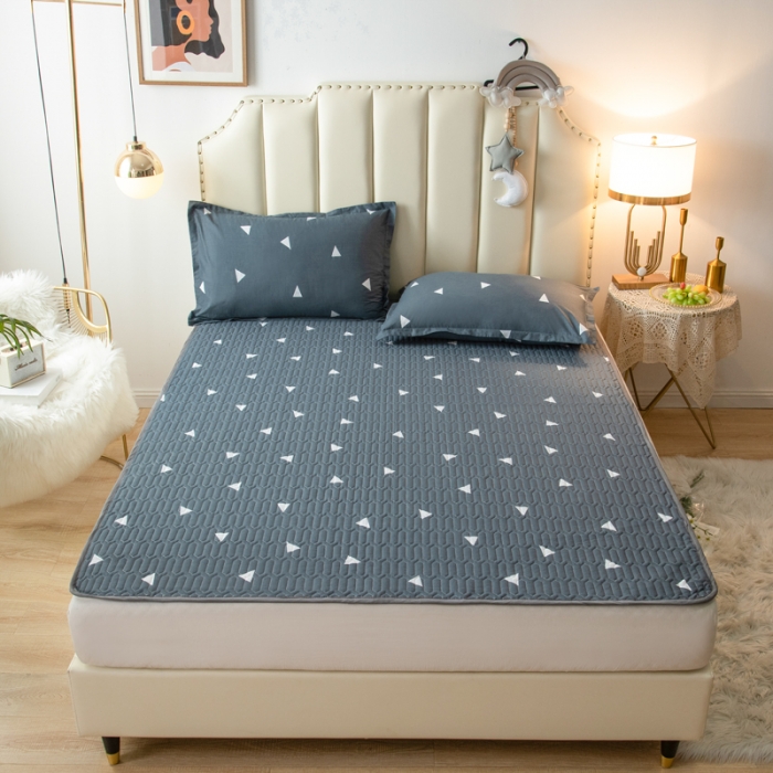 91家纺网 家纺一手货源 找家纺 床笠人家 2021新款全棉夹棉防水床护垫 爱巢