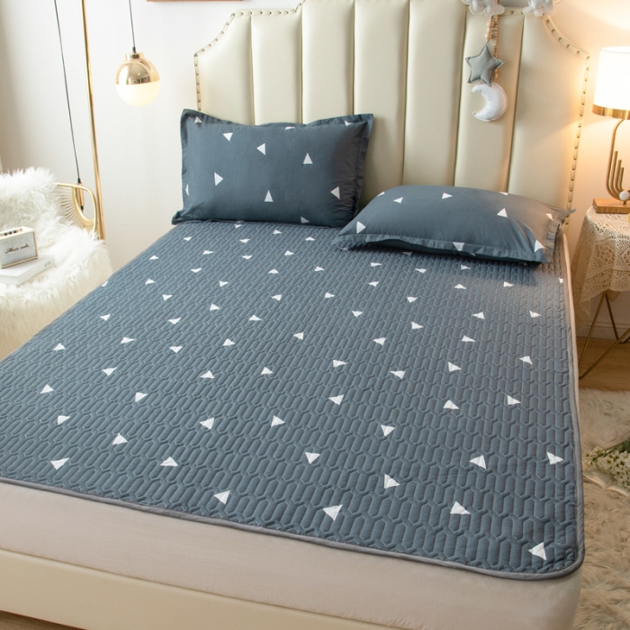 91家纺网 家纺一手货源 找家纺 床笠人家 2021新款全棉夹棉防水床护垫 爱巢