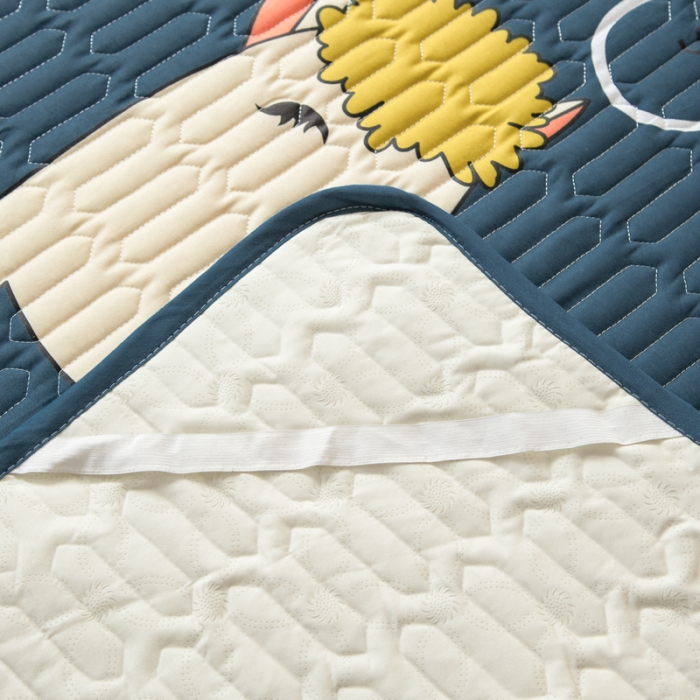 91家纺网 家纺一手货源 找家纺 床笠人家 2021新款全棉夹棉防水床护垫 欢乐玩伴