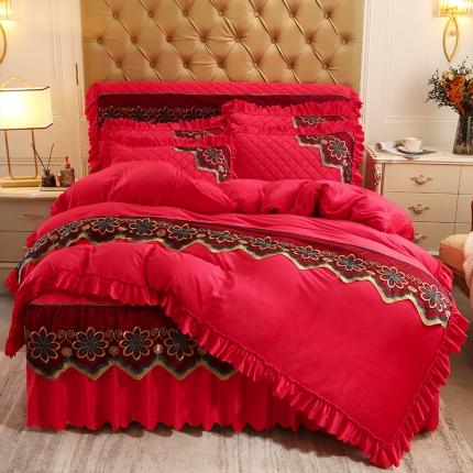 91家纺网 家纺一手货源 找家纺 （总）情恒 2025新款水晶绒皇家豪庭系列四件套