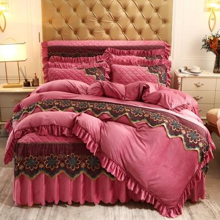 91家纺网 家纺一手货源 找家纺 （总）情恒 2025新款水晶绒皇家豪庭系列四件套