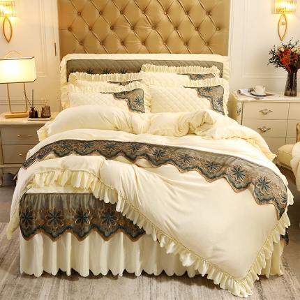 91家纺网 家纺一手货源 找家纺 （总）情恒 2025新款水晶绒皇家豪庭系列四件套