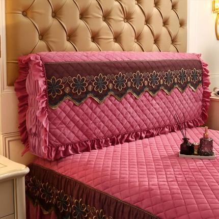 91家纺网 家纺一手货源 找家纺 （总）情恒 2025新款水晶绒皇家豪庭全包床头罩大靠背靠垫