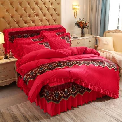 91家纺网 家纺一手货源 找家纺 （总）情恒 2025新款水晶绒皇家豪庭单被套