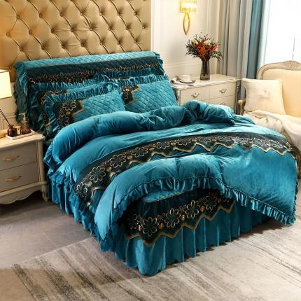 91家纺网 家纺一手货源 找家纺 （总）情恒 2025新款水晶绒皇家豪庭单被套