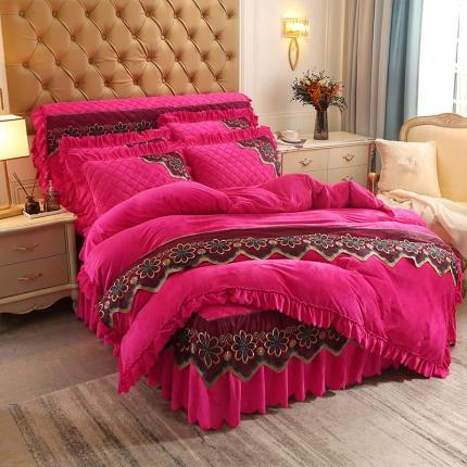 91家纺网 家纺一手货源 找家纺 （总）情恒 2025新款水晶绒皇家豪庭单被套