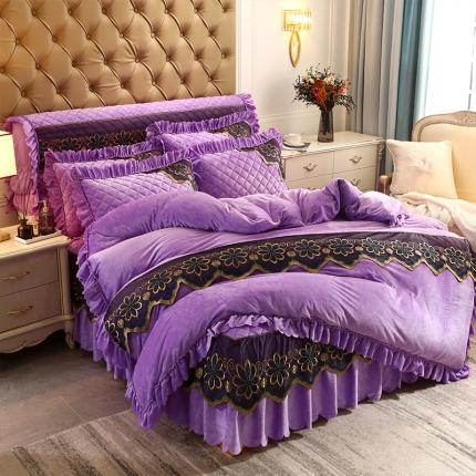 91家纺网 家纺一手货源 找家纺 （总）情恒 2025新款水晶绒皇家豪庭单被套