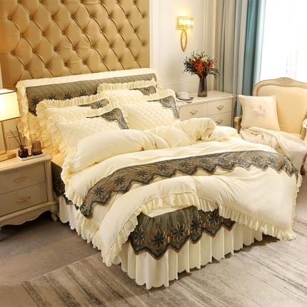 91家纺网 家纺一手货源 找家纺 （总）情恒 2025新款水晶绒皇家豪庭单被套