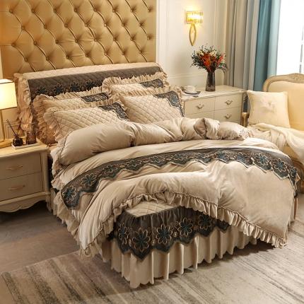 91家纺网 家纺一手货源 找家纺 （总）情恒 2025新款水晶绒皇家豪庭单被套