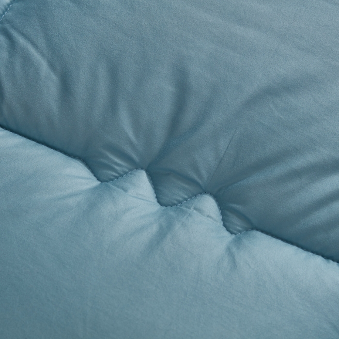 91家纺网 家纺一手货源 找家纺 啊雅家居 2025新款柔赛丝保暖立体羽丝绒冬被 水蓝色