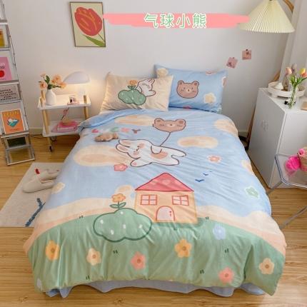 91家纺网 家纺一手货源 找家纺 （总）星期八 2020原创设计师款牛奶绒四件套