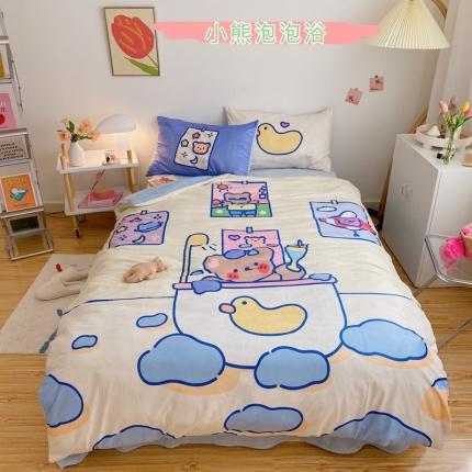 91家纺网 家纺一手货源 找家纺 （总）星期八 2020原创设计师款牛奶绒四件套