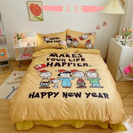 91家纺网 家纺一手货源 找家纺 （总）星期八 2020原创设计师款牛奶绒四件套