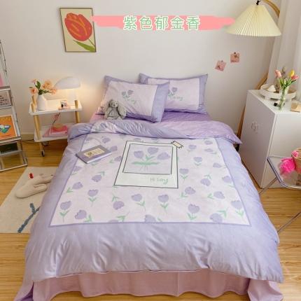 91家纺网 家纺一手货源 找家纺 （总）星期八 2020原创设计师款牛奶绒四件套