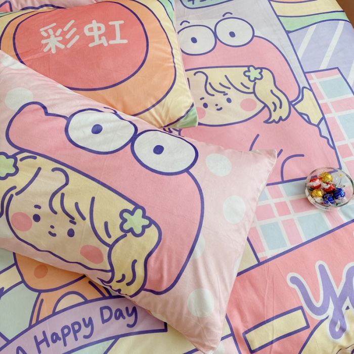 91家纺网 家纺一手货源 找家纺 （总）星期八 2020原创设计师款牛奶绒四件套