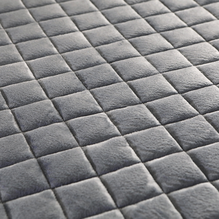 91家纺网 家纺一手货源 找家纺 情恒 2025新款水晶绒皇家豪庭单床裙 银灰色