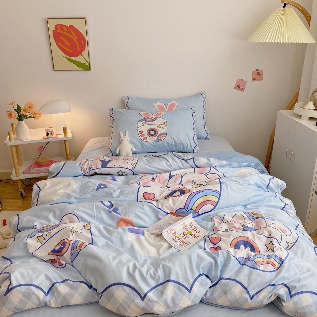 91家纺网 家纺一手货源 找家纺 星期八 2020原创设计师款牛奶绒四件套 耳机小兔