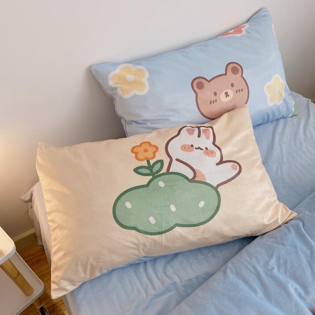 91家纺网 家纺一手货源 找家纺 星期八 2020原创设计师款牛奶绒四件套 气球小熊