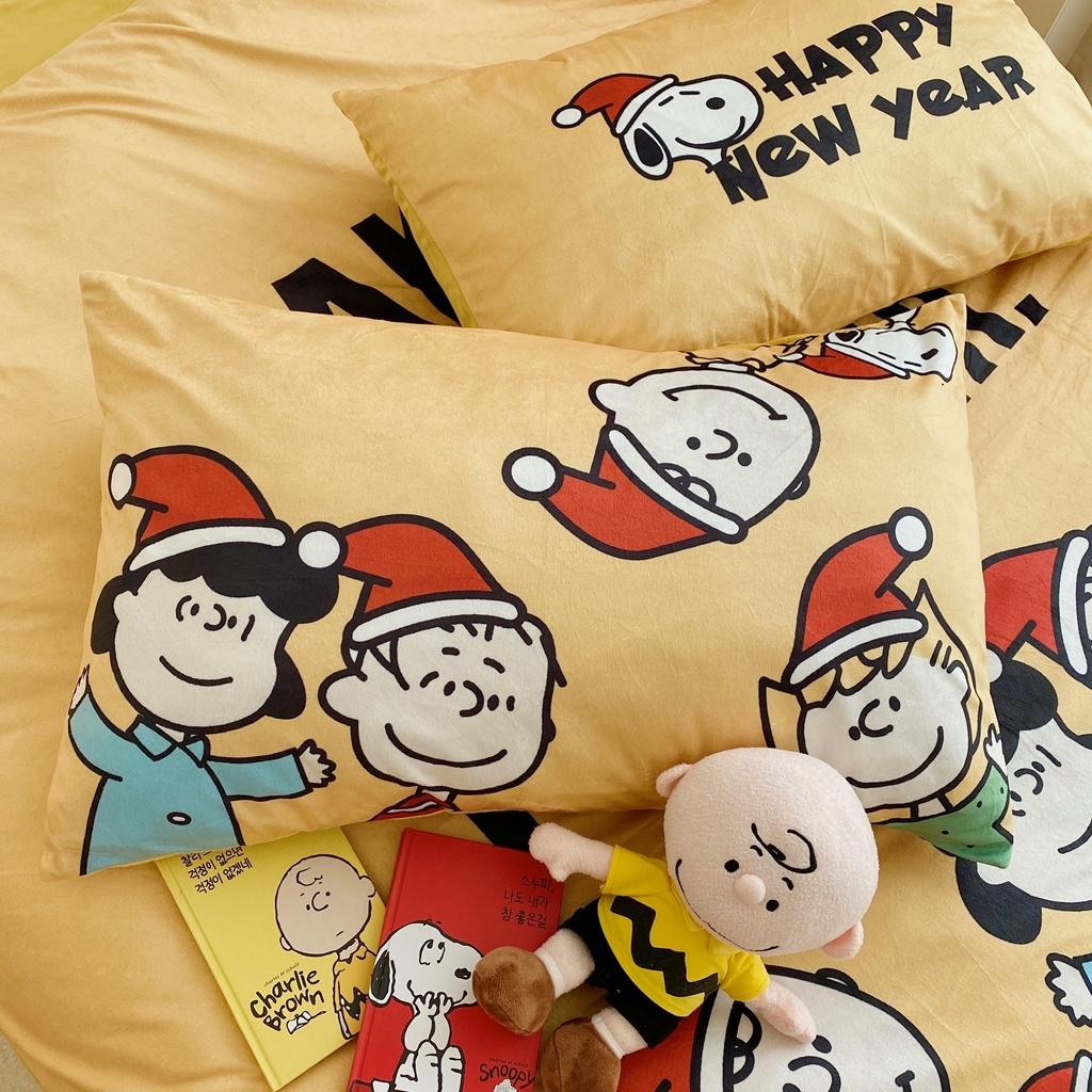 91家纺网 家纺一手货源 找家纺 星期八 2020原创设计师款牛奶绒四件套 史努比