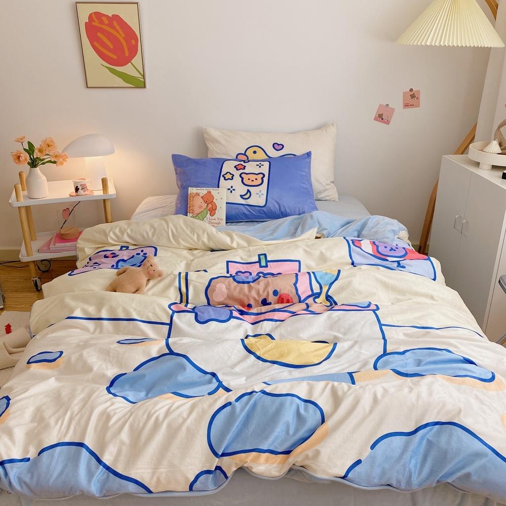 91家纺网 家纺一手货源 找家纺 星期八 2020原创设计师款牛奶绒四件套 小熊泡泡浴