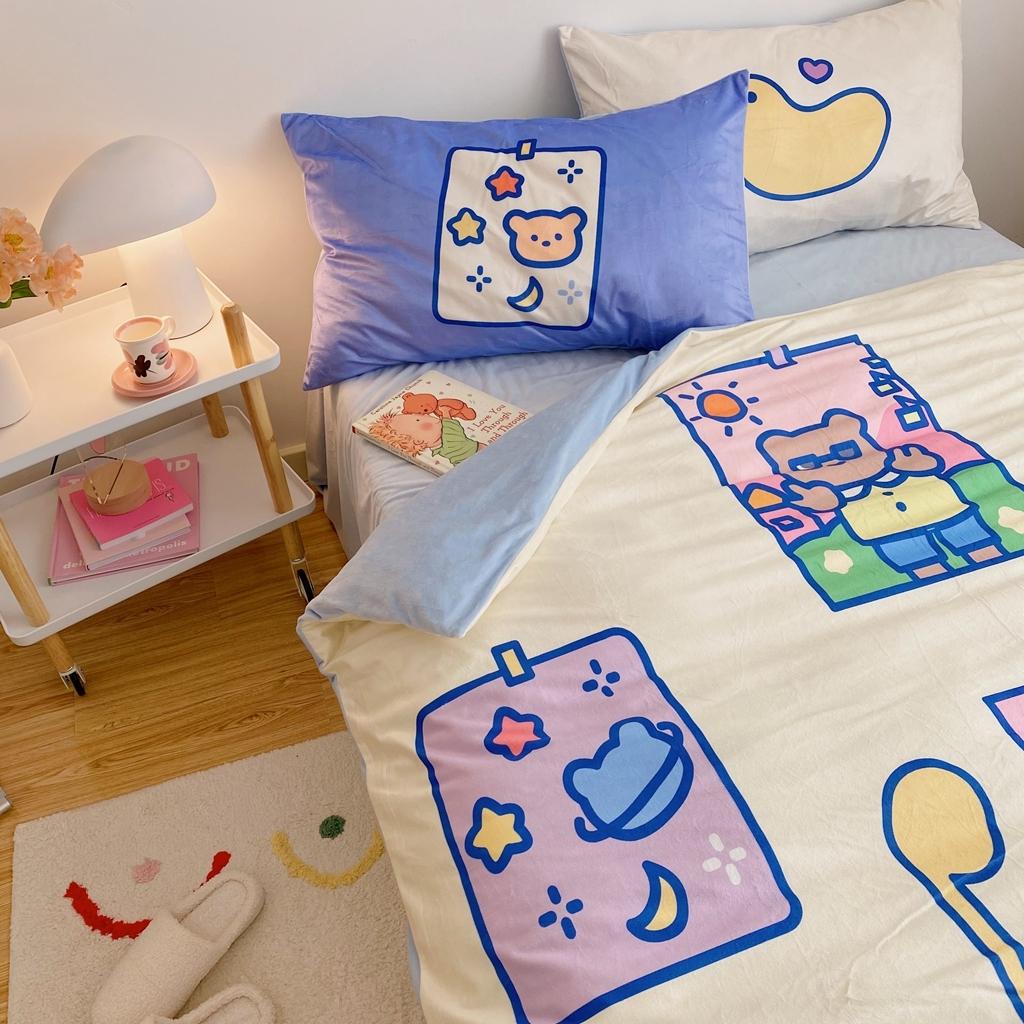 91家纺网 家纺一手货源 找家纺 星期八 2020原创设计师款牛奶绒四件套 小熊泡泡浴