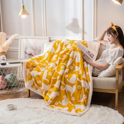 91家纺网 家纺一手货源 找家纺 （总）印季 2024新款提花立体舒棉绒毛毯