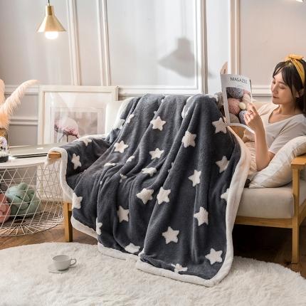 91家纺网 家纺一手货源 找家纺 （总）印季 2024新款提花立体舒棉绒毛毯