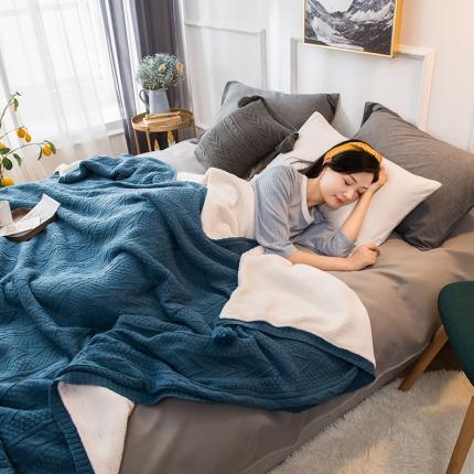 91家纺网 家纺一手货源 找家纺 （总）印季 2023新款多彩高密针织羊羔绒毛毯