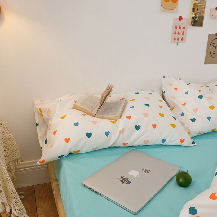 91家纺网 家纺一手货源 找家纺 （总）艾沁2020新款日系小清新全棉纯棉四件套