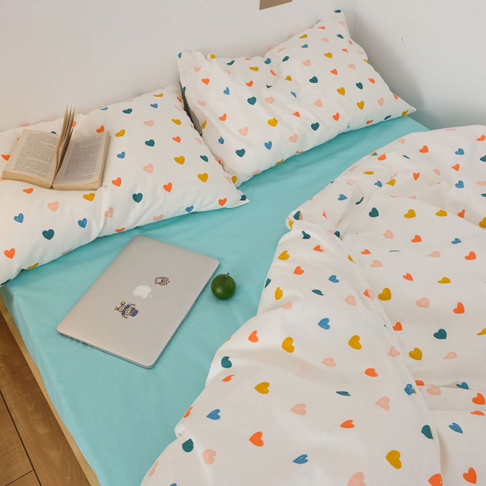 91家纺网 家纺一手货源 找家纺 （总）艾沁2020新款日系小清新全棉纯棉四件套