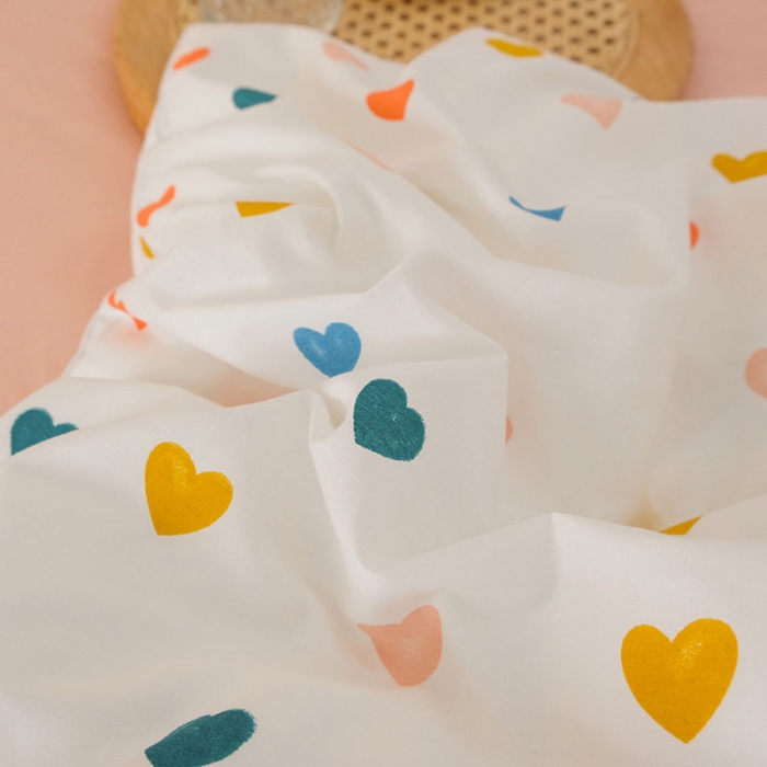 91家纺网 家纺一手货源 找家纺 艾沁2020新款日系小清新全棉纯棉四件套 心晴-粉