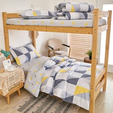 91家纺网 家纺一手货源 找家纺 卓越学生宿舍全棉三件套 西雅图之夜