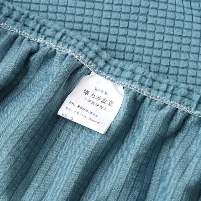 91家纺网 家纺一手货源 找家纺 雅竹 摇粒绒裙边款沙发床套 天蓝