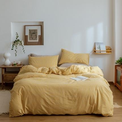 91家纺网 家纺一手货源 找家纺 （总）北欧良品 A类色织水洗棉ins水果格四件套单品有售