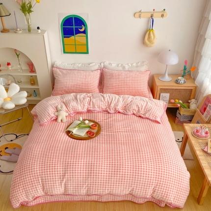 91家纺网 家纺一手货源 找家纺 （总）顾里 2020新款韩国ins高端保暖牛奶绒套件