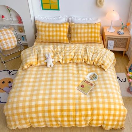 91家纺网 家纺一手货源 找家纺 （总）顾里 2020新款韩国ins高端保暖牛奶绒套件