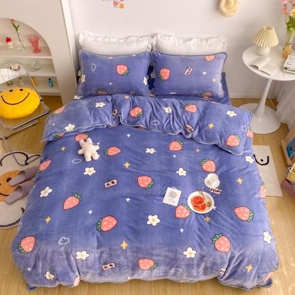 91家纺网 家纺一手货源 找家纺 （总）顾里 2020新款韩国ins高端保暖牛奶绒套件