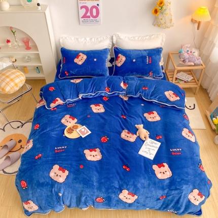 91家纺网 家纺一手货源 找家纺 （总）顾里 2020新款韩国ins高端保暖牛奶绒套件