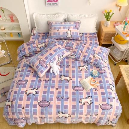 91家纺网 家纺一手货源 找家纺 （总）顾里 2020新款韩国ins高端保暖牛奶绒套件