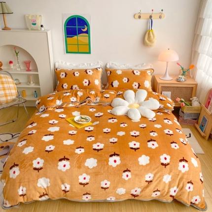 91家纺网 家纺一手货源 找家纺 （总）顾里 2020新款韩国ins高端保暖牛奶绒套件