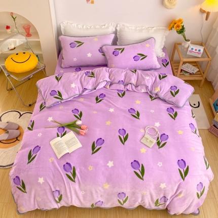 91家纺网 家纺一手货源 找家纺 （总）顾里 2020新款韩国ins高端保暖牛奶绒套件