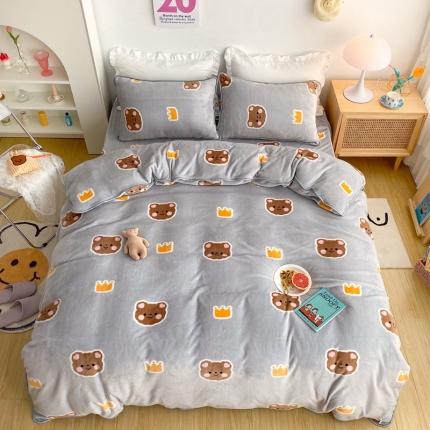 91家纺网 家纺一手货源 找家纺 （总）顾里 2020新款韩国ins高端保暖牛奶绒套件