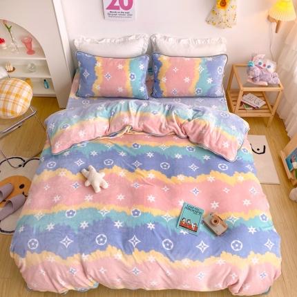 91家纺网 家纺一手货源 找家纺 （总）顾里 2020新款韩国ins高端保暖牛奶绒套件