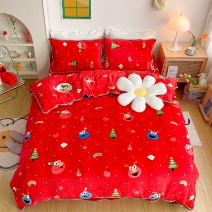 91家纺网 家纺一手货源 找家纺 （总）顾里 2020新款韩国ins高端保暖牛奶绒套件