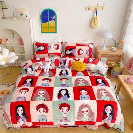 顾里 2020新款韩国ins高端保暖牛奶绒套件 巴黎故事